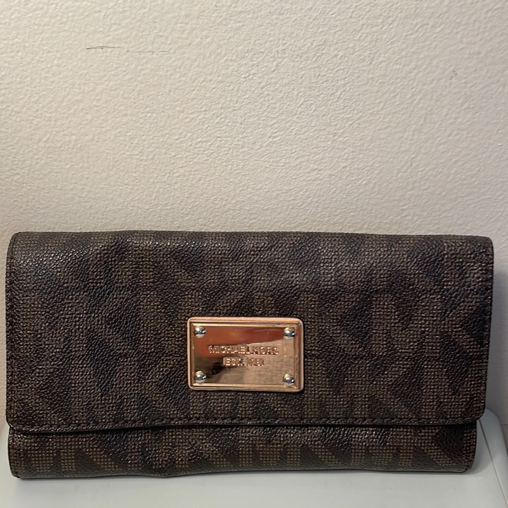 Michael Kors Jet Set 32S12JSZ3B Continental logo Wallet -Brown
